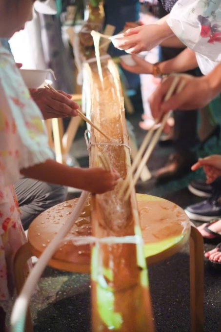 【大盛況】流しそうめんレクリエーション♪【感謝】の写真